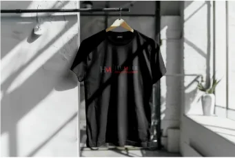 Black T-Shirt with HM base logo design