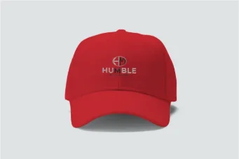Red ball cap with White & Black Logo