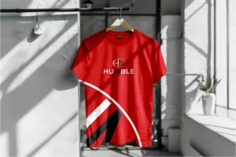 Red T-Shirt with enhanced logo image